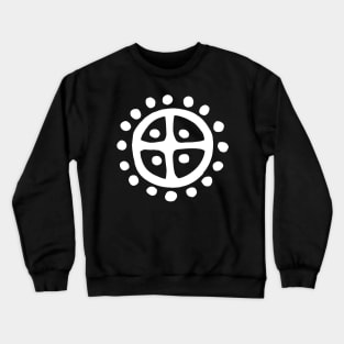 White Sun Wheel | Prehistoric Norse symbols Crewneck Sweatshirt